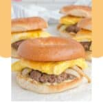 Homemade McDonald's steak bagels.