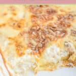 Potato au gratin in a baking dish.