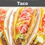 Homemade Taco Bell double decker tacos on a white plate.