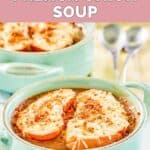 A bowl of homemade Brennan's French onon soup.