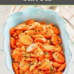 Copper penny carrot salad in a serving dish.