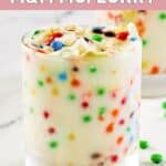 Closeup of a homemade McDonald's M&M McFlurry.