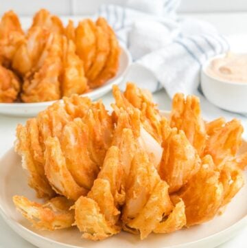 Copycat Outback Steakhouse bloomin onion and dipping sauce.