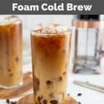 Homemade Starbucks oleato golden foam cold brew coffee drinks.