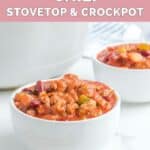 Two bowls of homemade Wendy's chili.