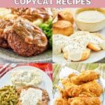 Collage of four different Cracker Barrel copycat recipes.