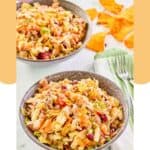 Two bowls of Dorito taco salad.