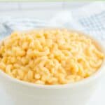 A bowl of homemade KFC mac and cheese.