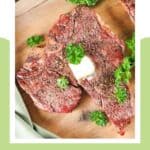 Smoked steak with a pat of butter on top.