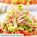 Closeup of homemade CPK Italian chopped salad.