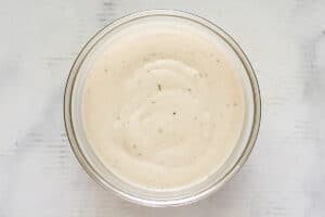 Copycat McDonald's ranch sauce for McCrispy in a bowl.