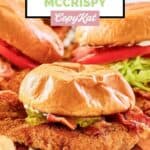Homemade McDonald's bacon ranch McCrispy chicken sandwiches.