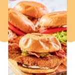 Homemade McDonald's bacon ranch McCrispy sandwiches.