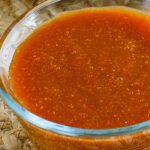 Closeup of a bowl of copycat Arby's sauce.