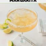 Homemade Chili's Presidente Margarita on the rocks.