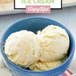 Homemade Cold Stone Creamery cake batter ice cream in a bowl.