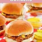 Closeup of a homemade Krystal burger.