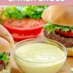 Homemade Smashburger smash sauce in a small condiment bowl.