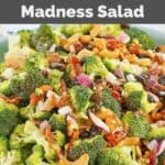 Closeup of copycat Sweet Tomatoes broccoli salad.