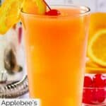 Closeup of a copycat Applebee's Bahama Mama cocktail.