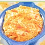 Homemade baked Frank's Buffalo chicken dip.