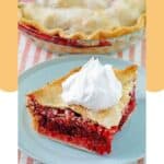 Fruit of the forest pie slice on a plate.
