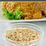Homemade Italian seasoned bread crumbs in a small bowl.