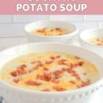 Bowls of homemade La Madeleine country potato soup.