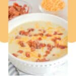 A bowl of homemade La Madeleine country potato soup.