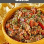 A bowl of copycat Pappasito's salsa.