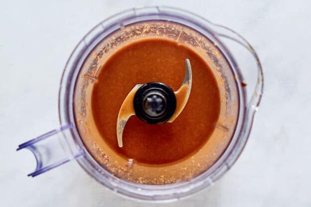Mandarin orange salad dressing in a blender.
