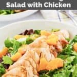 Homemade TGI Friday's mandarin orange salad with grilled chicken.