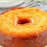 Glazed Bacardi rum cake.