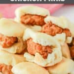 Several homemade Chick Fil A Chicken minis.