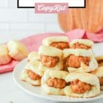 A plate of homemade Chick Fil A chicken minis and two forks.