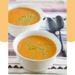 Homemade Chili's chicken enchilada soup in two white bowls.