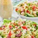 Two bowls of homemade Cucina Cucina Italian chopped salad.