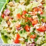 Homemade Cucina Cucina Italian chopped salad in a large bowl.
