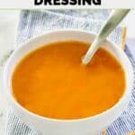 A bowl of copycat Houston's spicy Caesar dressing.