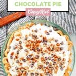 The top of a homemade Marie Callender's German chocolate pie.
