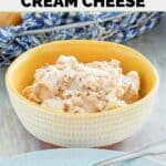 Homemade Panera Bread honey walnut cream cheese spread in a small bowl.
