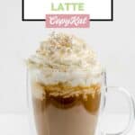 Homemade Starbucks pumpkin spice latte with whipped cream and nutmeg on top.
