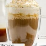 Homemade Starbucks pumpkin spice latte with whipped cream on top.