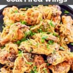 A large plate with homemade Anthony's coal fired wings on it.