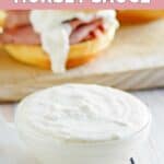 Homemade Arby's horsey sauce in a small bowl.