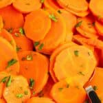 Boiled carrot slices.