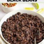 A bowl of homemade Chili's black beans.