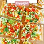 Cold crescent roll veggie pizza slices.
