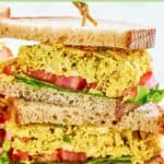A curried chicken salad sandwich.