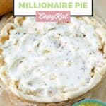 A whole homemade Furr's Cafeteria pineapple millionaire pie.
